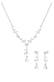 Schmuckset Blumenranke Zirkonia 925 Sterling Silber Weiß