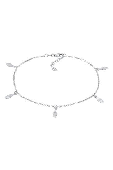 ELLI Fusskettchen Feder Boho 925 Sterling Silber Silber