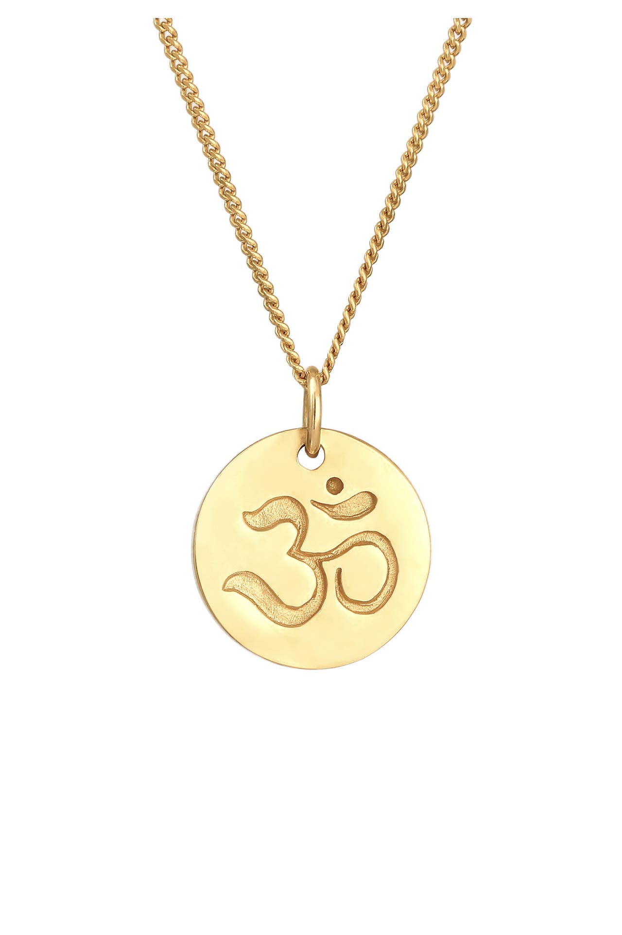 ELLI Kette Om Mantra Yoga Symbol 925 Silber Gold, Bild 1