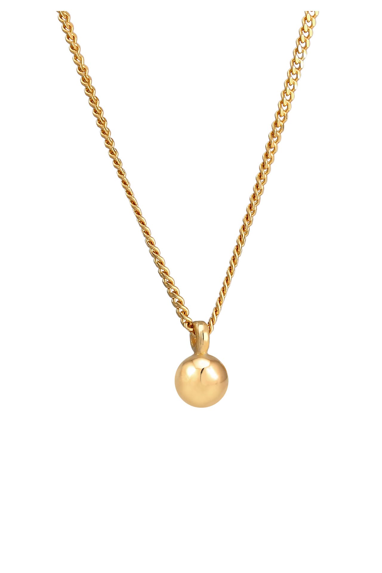 ELLI Kette Kugel Geo Look Panzerkette 925 Silber Gold, Bild 1