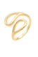 Ring Tropfen Offen Verstellbar 925 Sterling Silber Gold