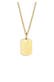 Kette Herren Dog Tag Military Platte Brushed 925 Silber Gold