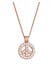 Kette Peace Zirkonia Boho 925 Silber Rosegold