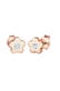 Ohrringe Kinder Blume Rosa 925 Silber, mit Kristallen von Swarovski®