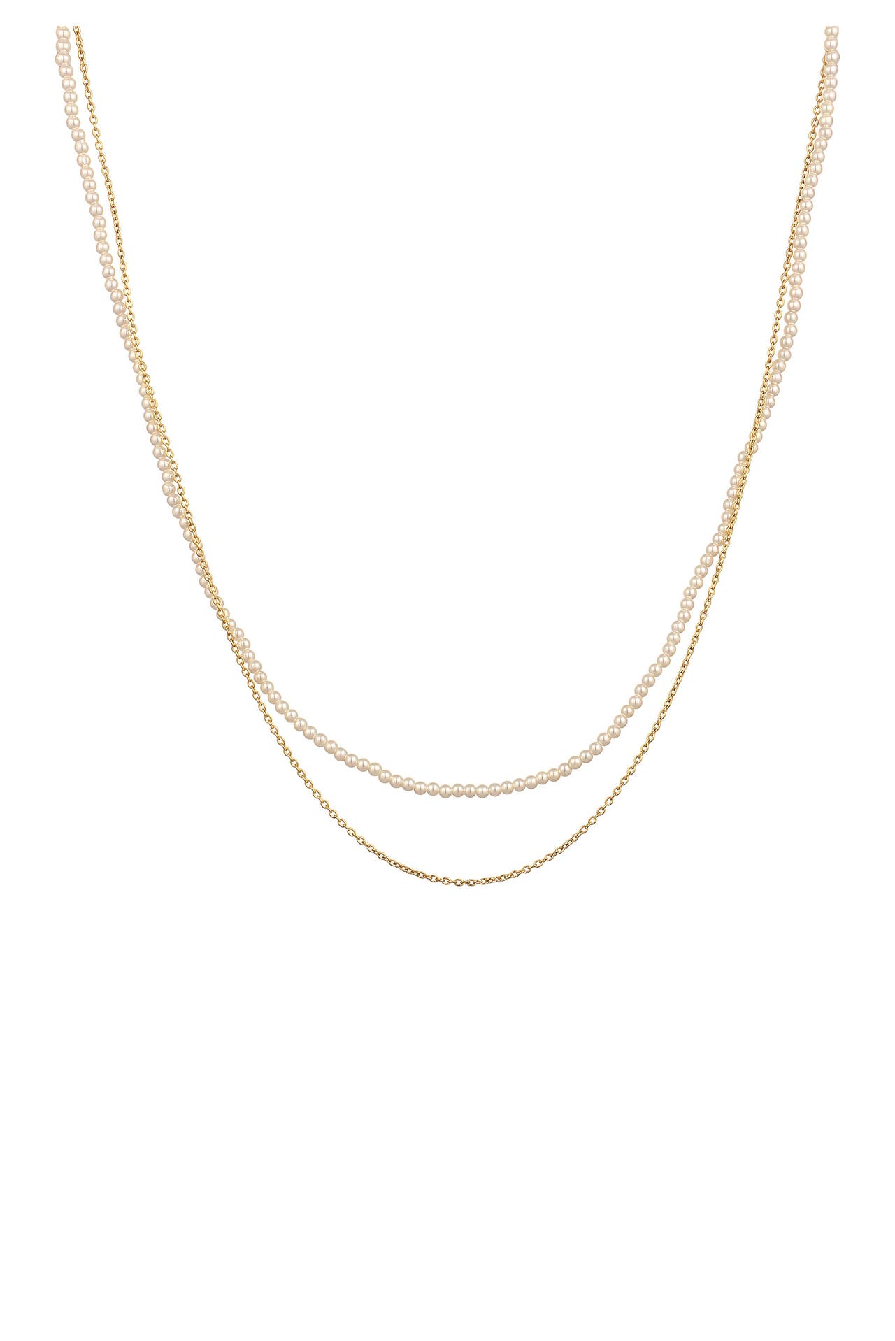 ELLI Kette Set Muschelkernperle Weiß 925 Sterling Silber vergoldet Gold, Bild 1