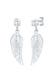 Ohrringe Flügel Glücksbringer Zirkonia Hänger 925 Silber Silber