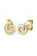 Ohrringe Stecker Spirale Diamanten (0.03 ct) 585er Gelbgold Gold