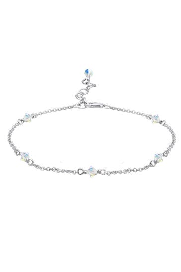 ELLI Fusskettchen Sommer 925 Silber, mit Kristallen von Swarovski® Silber