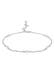 Fusskettchen Sommer 925 Silber, mit Kristallen von Swarovski® Silber