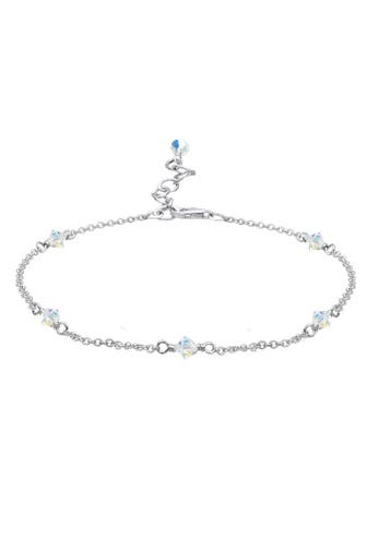 ELLI Fusskettchen Sommer 925 Silber, mit Kristallen von Swarovski® Silber