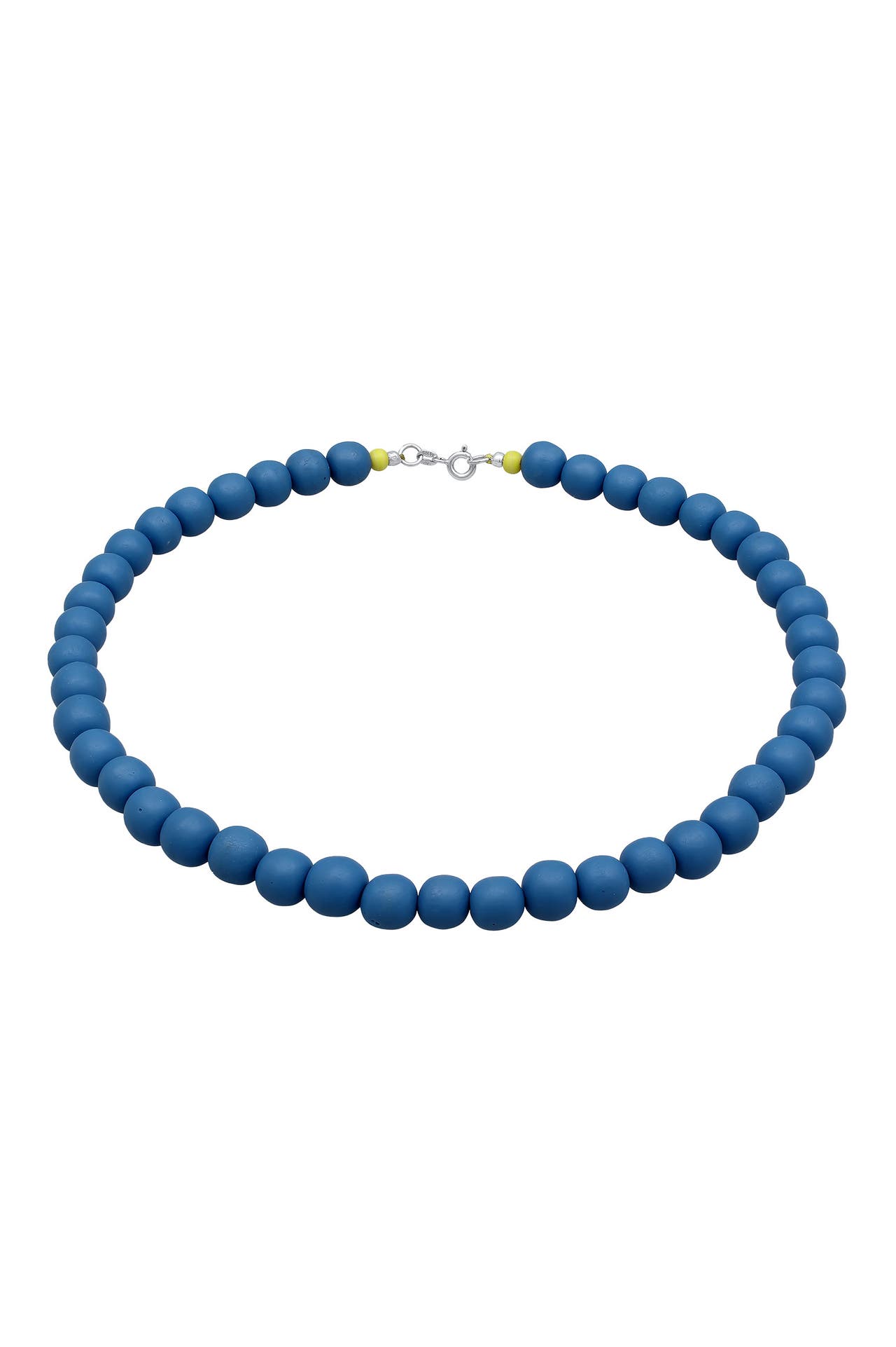 ELLI Kette Harz Glas Perlen Modern 925 Silber Blau, Bild 1