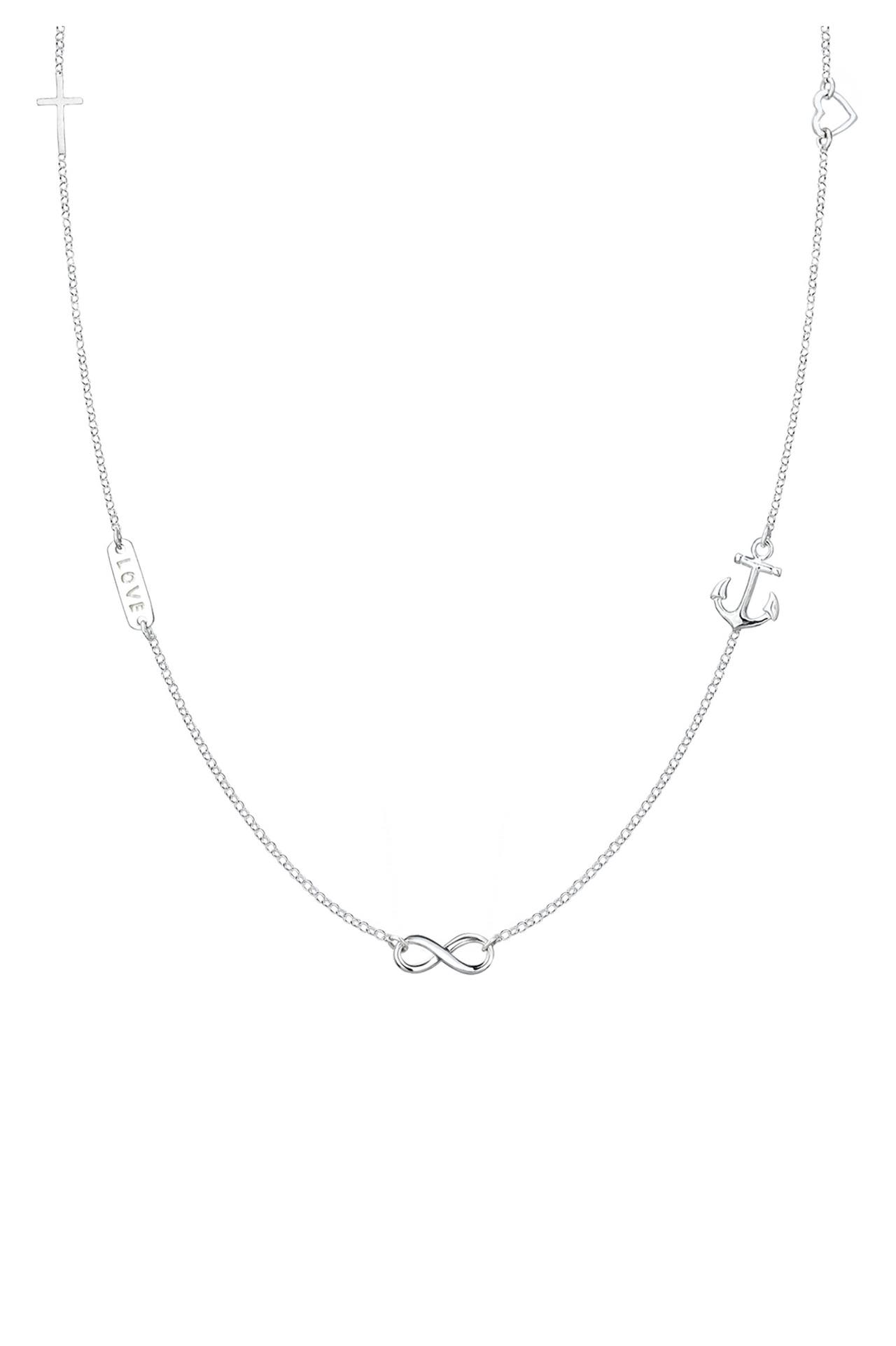 ELLI Kette Kreuz Herz Infinity Anker Stern 925 Sterling Silber Silber, Bild 1