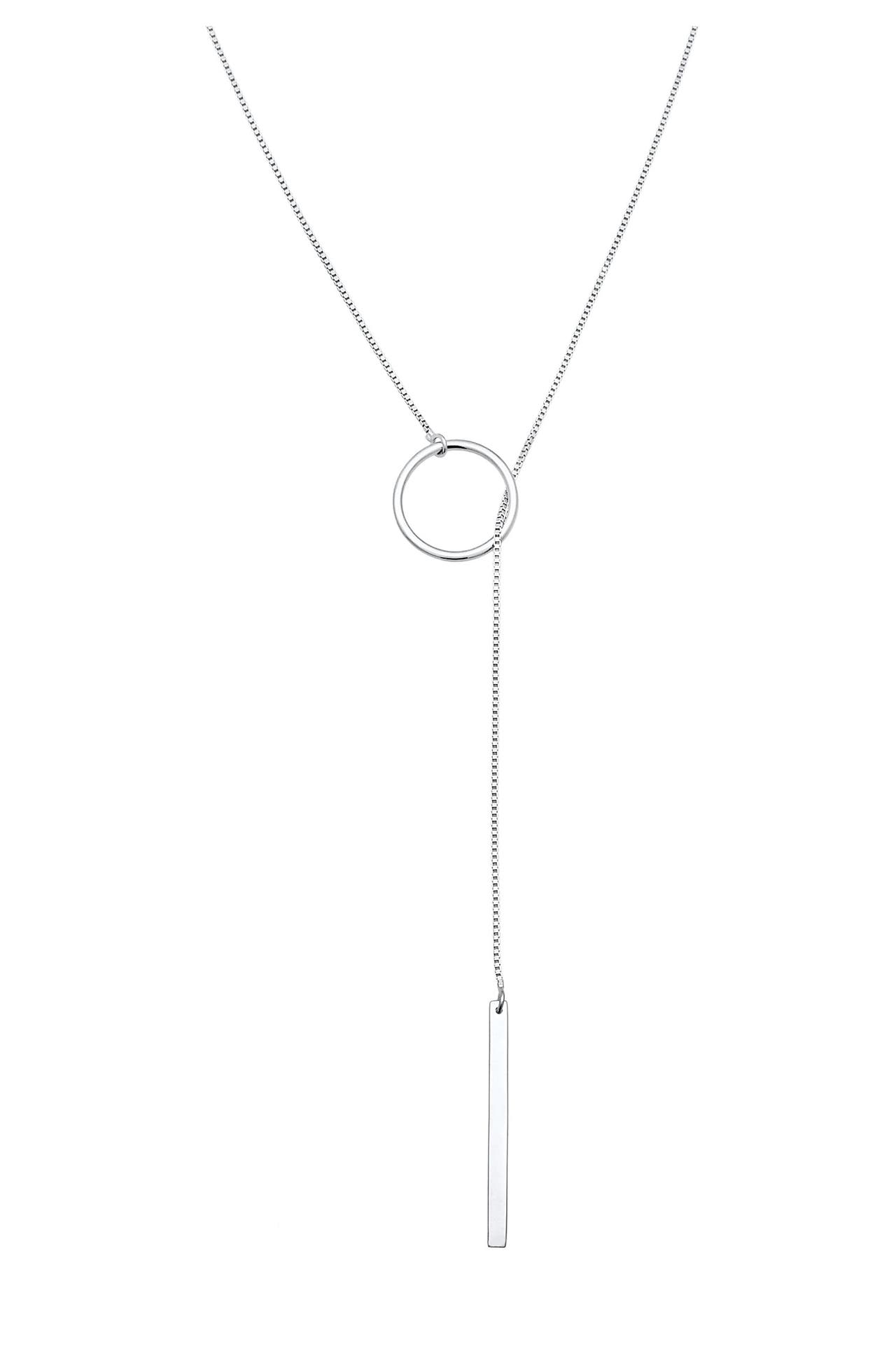 ELLI Kette Y-Kette Kreis Stab Feminin 925 Silber Silber, Bild 1