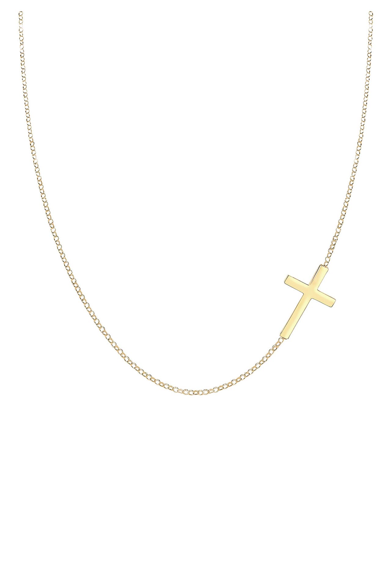 ELLI Kette mit Kreuz Schlicht 925 Sterling Silber Gold, Bild 1