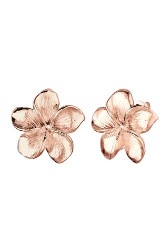 ELLI Ohrringe Frangipani Blüte Blume Filigran 925 Silber Rosegold