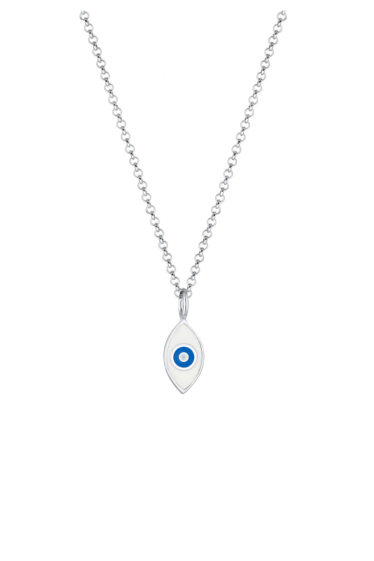 ELLI Kette Erbskette Evil Eye Symbol Emaille 925er Silber Silber, Bild 1