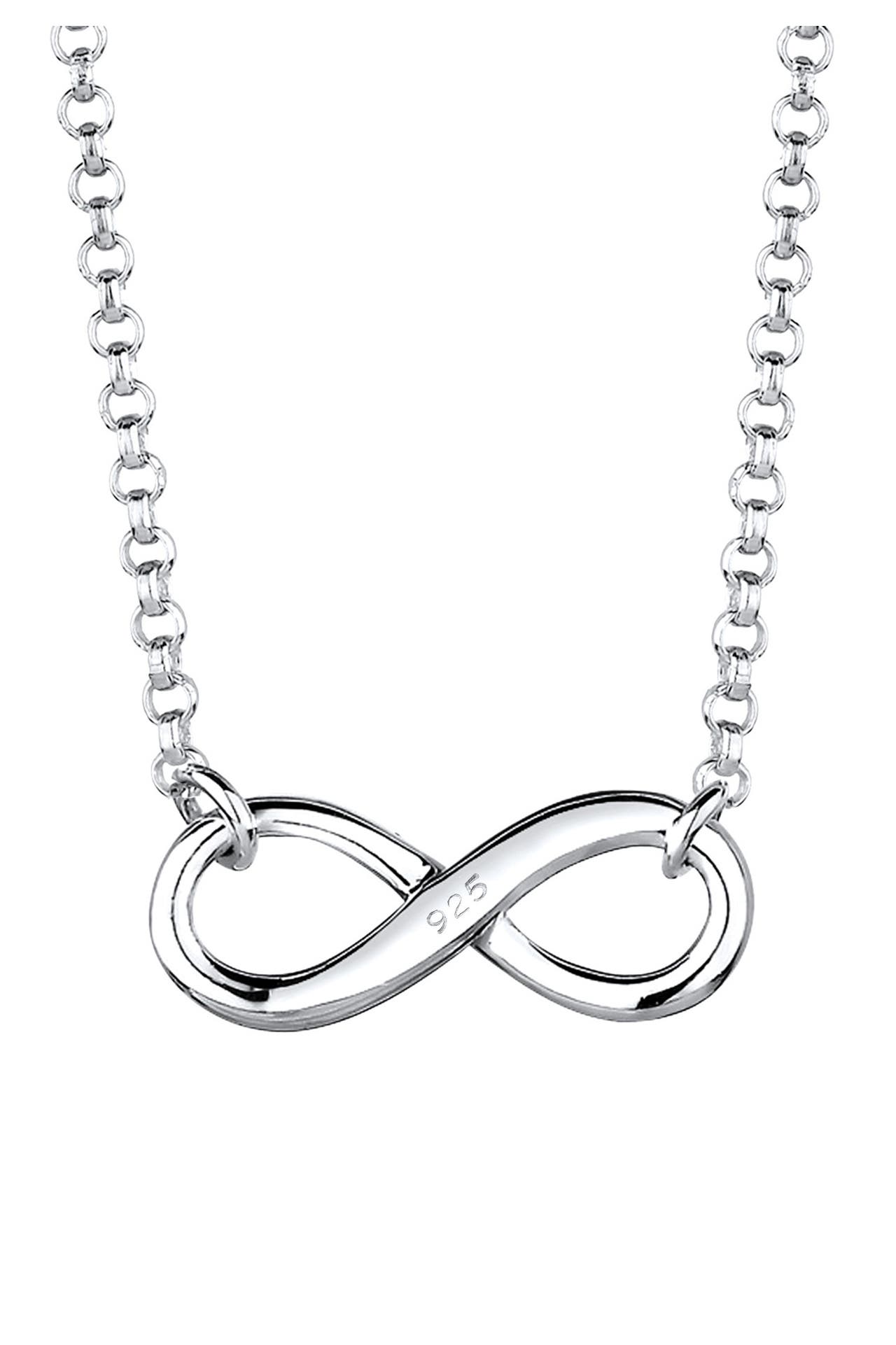 ELLI Kette Infinity Symbol Unendlichkeit 925 Silber Silber, Bild 1