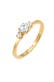 Ring Verlobungsring Zirkonia 925 Silber Gold