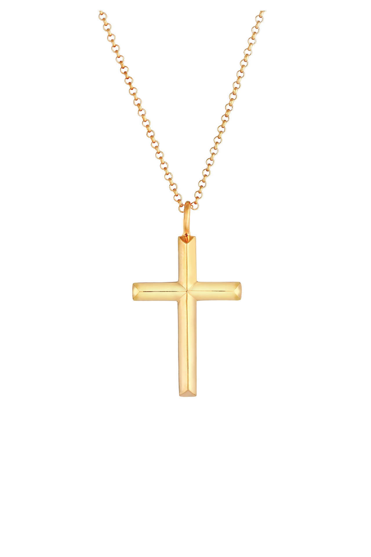 KUZZOI Kette Herren mit Kreuz Oxidiert Massiv 925 Silber Gold, Bild 1