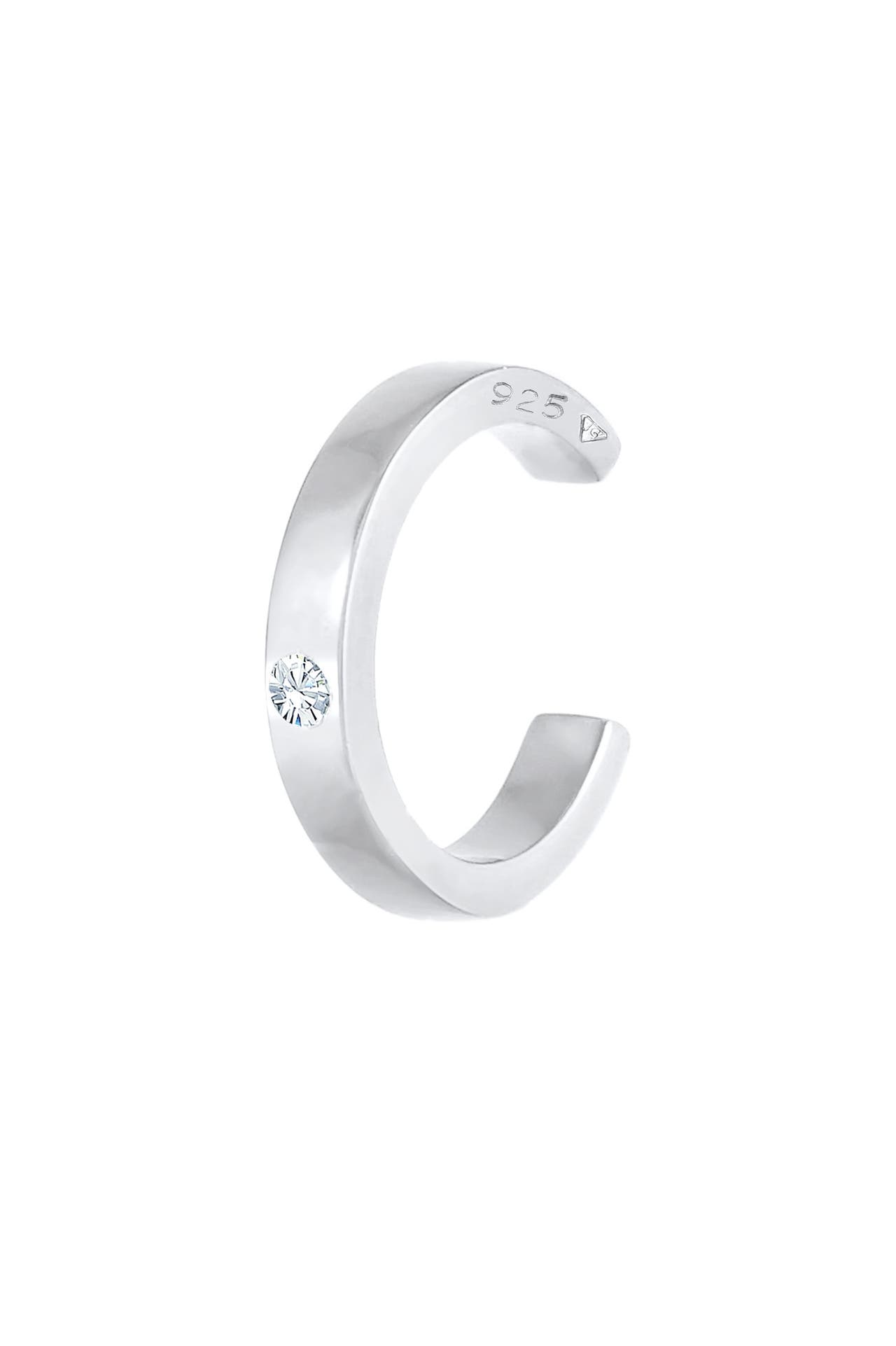 ELLI Ohrringe Single Earcuff 925 Silber, mit Kristallen von Swarovski® Silber, Bild 1
