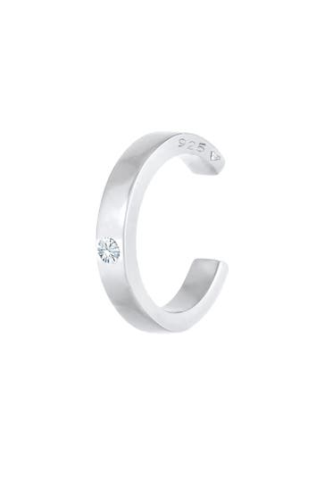 ELLI Ohrringe Single Earcuff 925 Silber, mit Kristallen von Swarovski® Silber