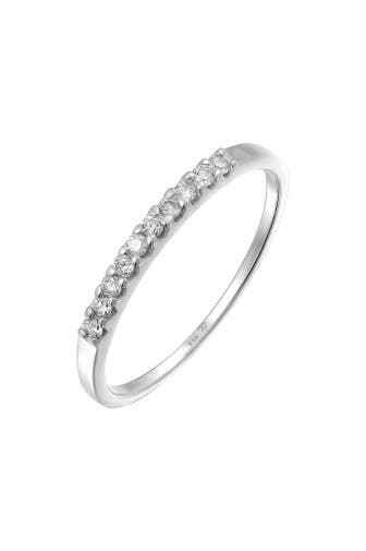 ELLI DIAMONDS Ring Memoire Verlobung Diamant (0.15 ct.) 585 Weißgold Weiß