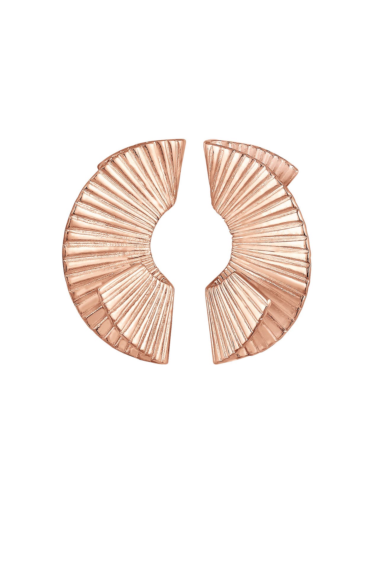 ELLI PREMIUM Ohrringe Hänger Fächer Form Trend 925 Silber Rosegold, Bild 1
