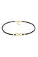 Kette Infinity Zirkonia Leder synthetisches 925 Silber Gold