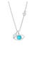 Kette Evil Eye Türkis Solitär Topas Tropfen 925 Silber Silber