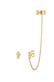 Ohrringe Earcuff Klemme Asymmetrisch Minimal Geo 925 Silber Gold