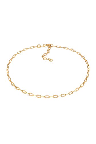 ELLI Fusskettchen Basic Gliederkette 925 Silber Gold