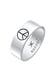 Ring Herren Bandring Peace Oxidiert 925 Silber Silber