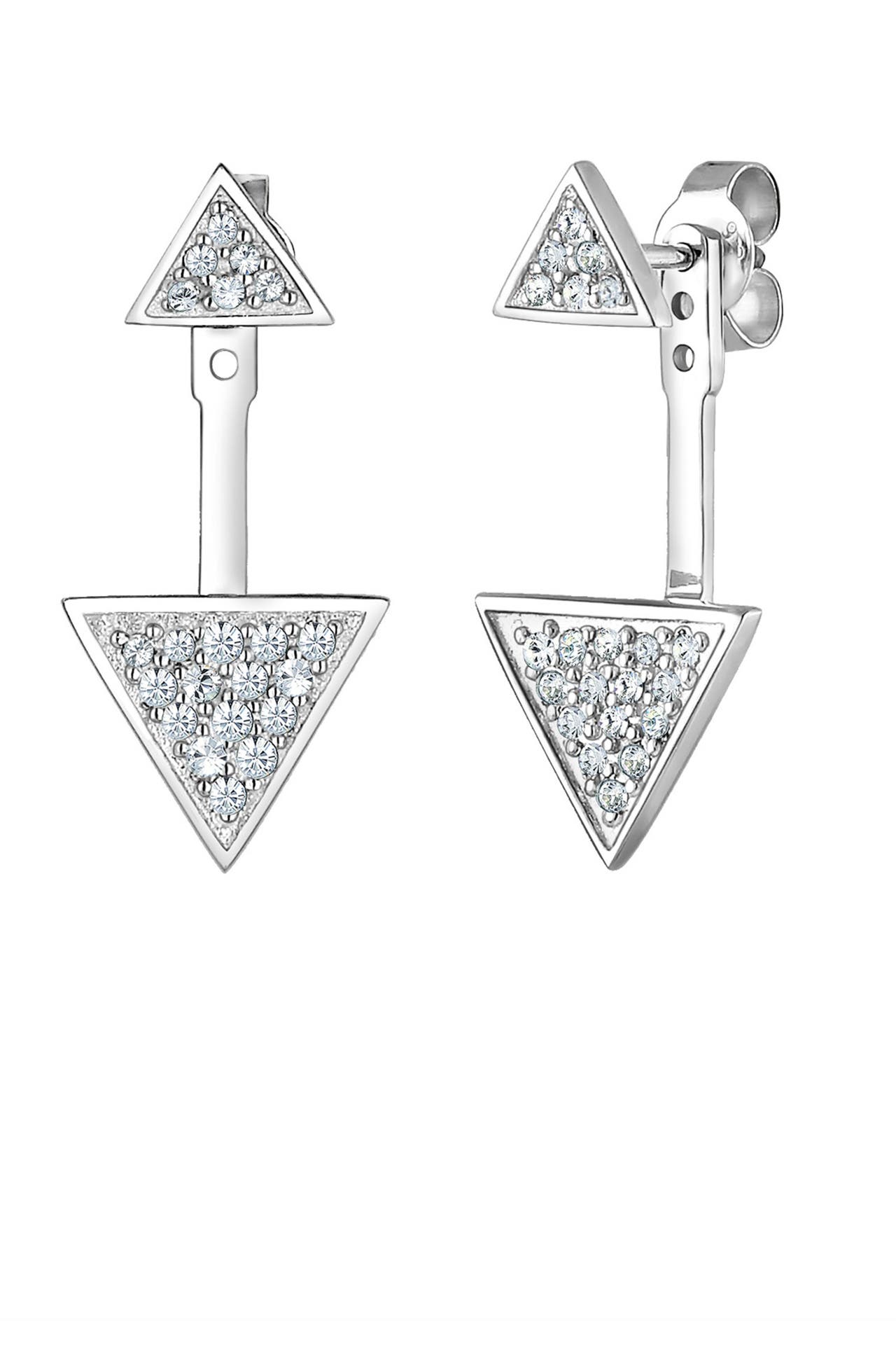 ELLI Ohrringe Ear Jacket Geo Kristalle Silber Silber, Bild 1