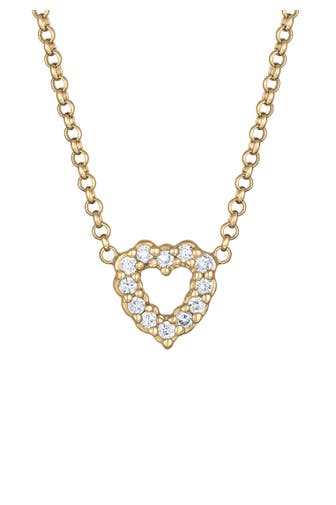 ELLI DIAMONDS Kette Herz Lab Grown Diamanten (0.18 ct) 925 Silber Gold