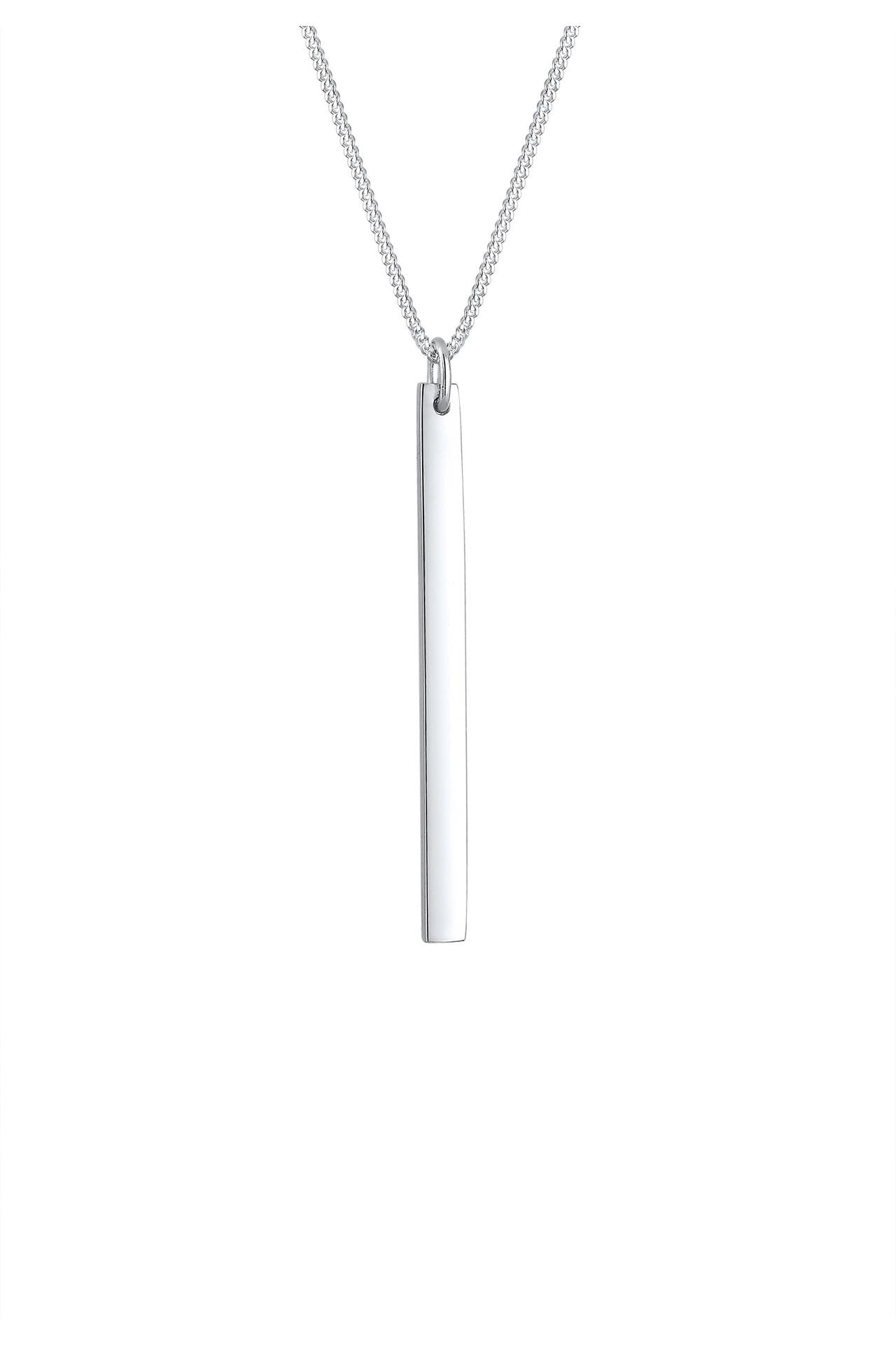 ELLI Kette Anhänger Rechteck Schmuck Geschenk 925 Sterling Silber Silber, Bild 1