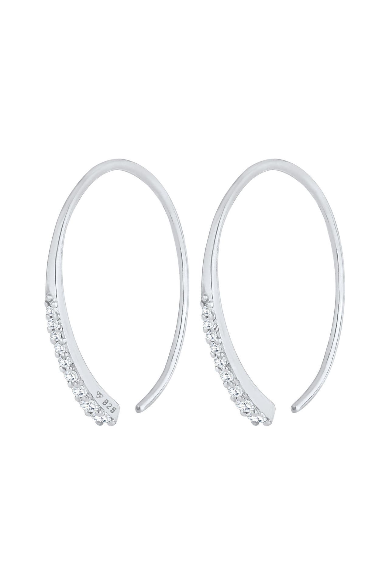 ELLI Ohrringe Creolen Basic Zirkonia 925 Silber Silber, Bild 1