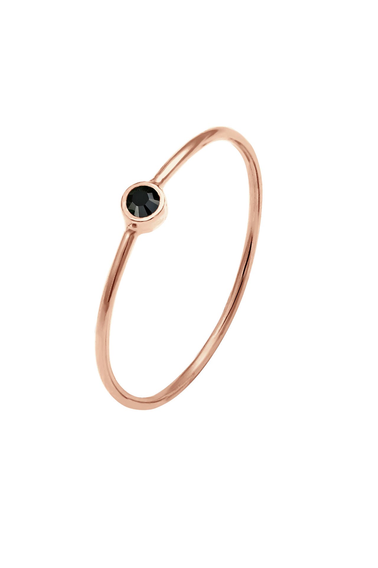 ELLI Ring Stapelring Basic 925 Silber, mit Kristallen von Swarovski® Rosegold, Bild 1