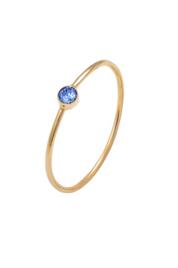 ELLI Ring Stacking Kristalle 925 Silber Vergoldet Blau