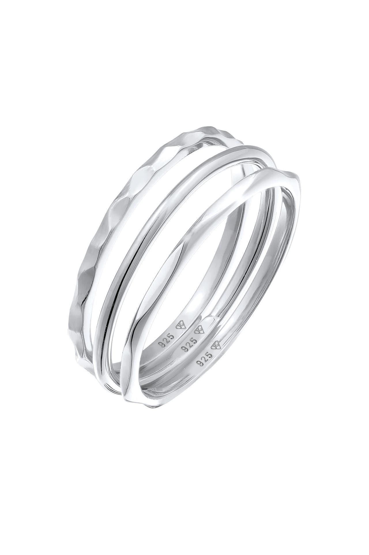 ELLI Ring Stapelring Stacking Boho Set (3 tlg.) 925 Sterling Silber Silber, Bild 1