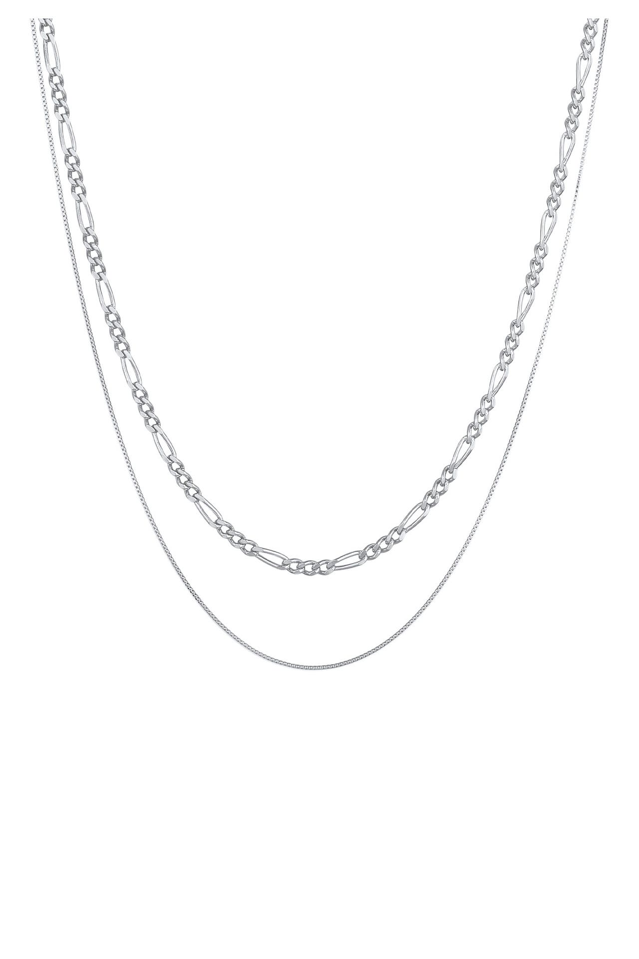 KUZZOI Kette Herren Ketten Set Figaro Venezia 925 Silber Silber, Bild 1