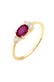 Ring Zirkonia Synthetischer Rubin Pink 925 Sterling Silber vergoldet Rot