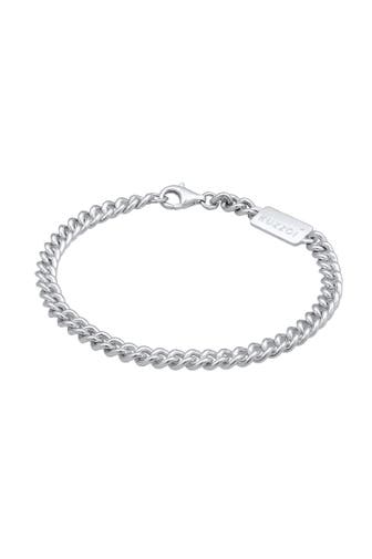 KUZZOI Armband Herren Rundpanzer Massiv 925 Silber Silber