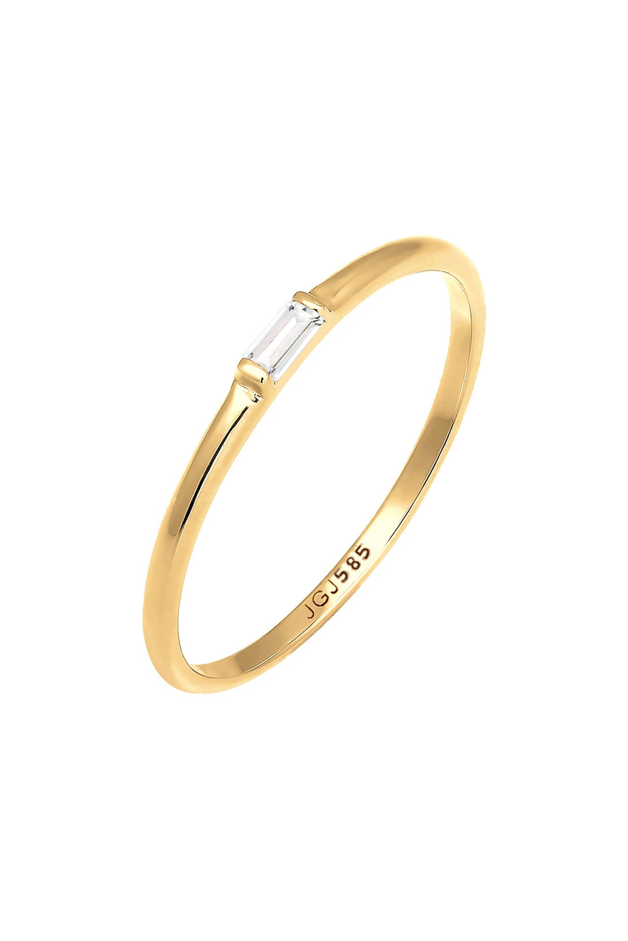 ELLI PREMIUM Ring Stabelring Topas Rechteck Verlobung 585 Gelbgold Gold, Bild 1