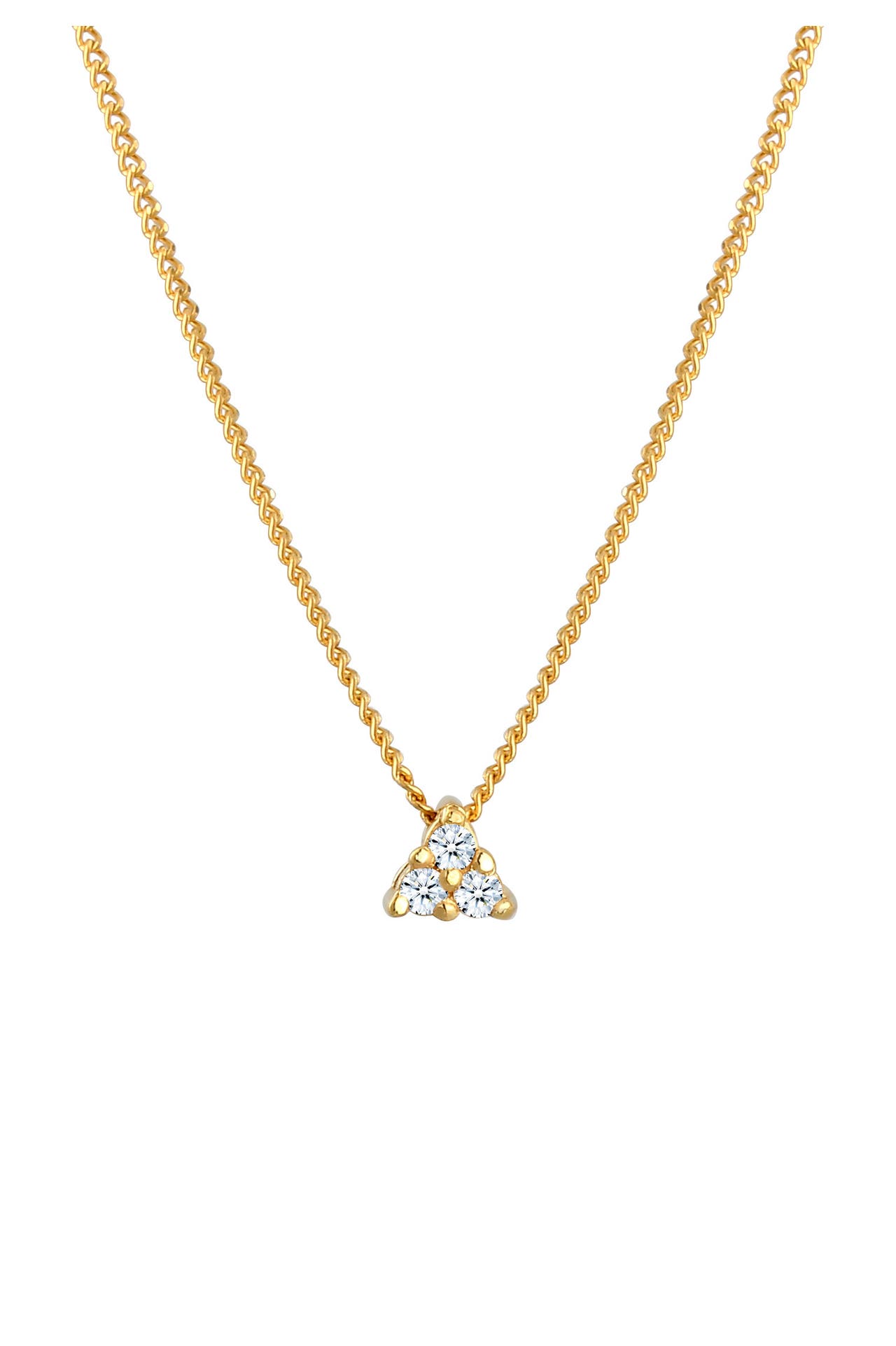 ELLI DIAMONDS Kette Panzerkette Dreieck Diamant (0.045 ct)585 Gelbgold Gold, Bild 1