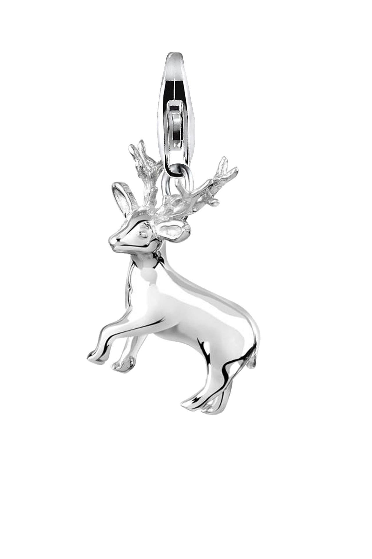 NENALINA Charm Nenalina Charm Hirsch Natur Tierfreund  925 Silber, Bild 1