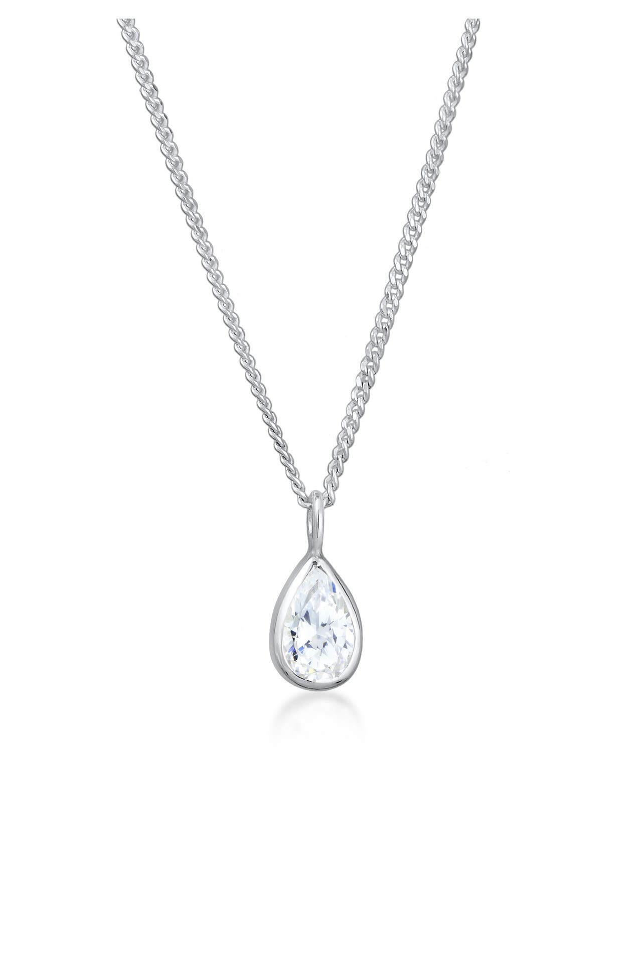 ELLI Kette Zirkonia Tropfen 925 Sterling Silber Silber, Bild 1