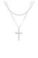 Kette Herren Layer Kreuz Religion 925 Silber Silber