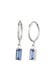 Ohrringe Creolen Blau 925 Sterling Silber, mit Kristallen von Swarovski® Silber