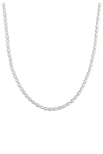 NENALINA Kette Zeitlos Klassik Süßwasserzuchtperlen 925 Silber Silber