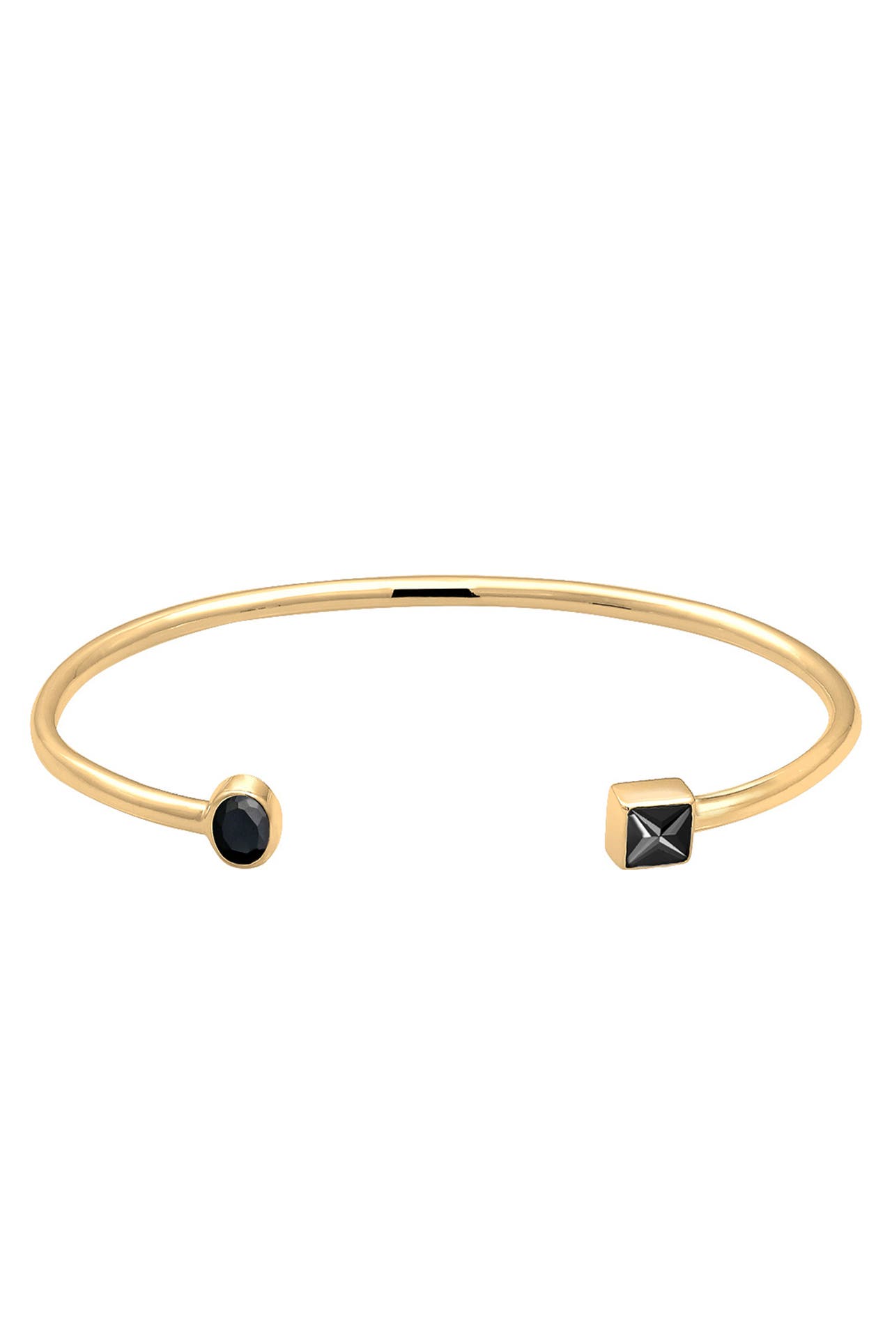 ELLI Armband Armreif Geo Formen Zirkonia Stilvoll 925 Silber Gold, Bild 1